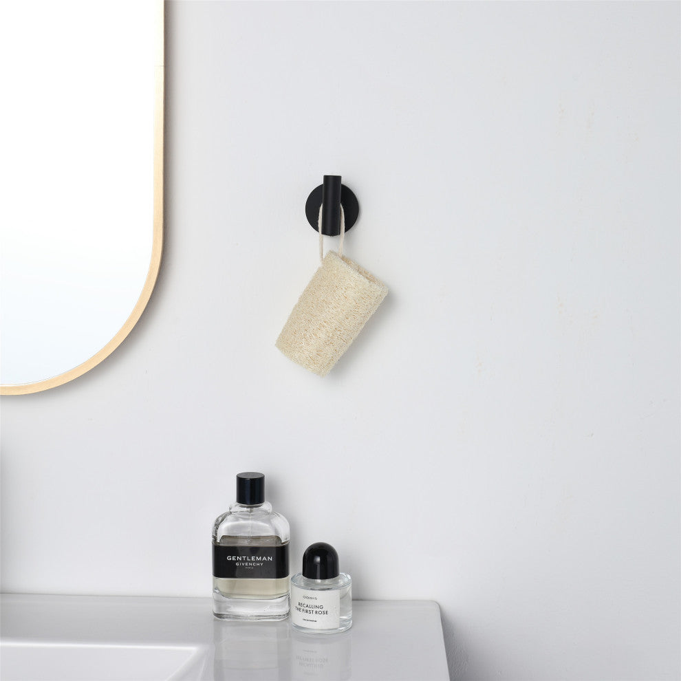 Elizabeth J-Hook Robe Hook in Matte Black (Set of 2)