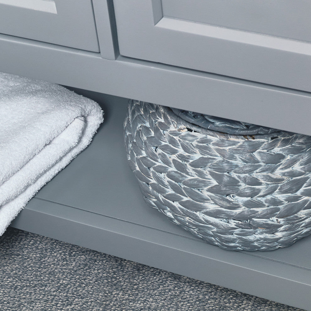 Fresca Manchester 48" Gray Double Sink Cabinet, Top and Sinks