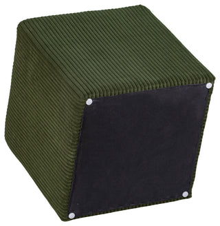 Roy Microsuede Fabric Upholsetered Ottoman/Stool, Green, Square