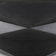 Arreto 48Lx48Wx15H Solid Wood Hexagonal Storage Coffee Table, Black