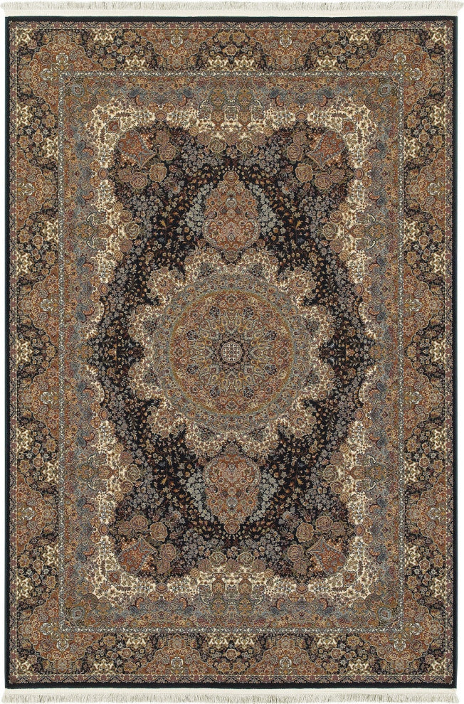 Oriental Weavers Masterpiece Dark Blue/ Multi Oriental Area Rug 9'10"X12'10"