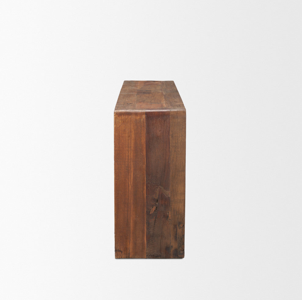 Estelle Rustic Brown Reclaimed Wood Console Table
