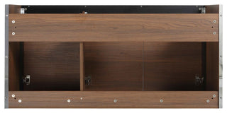 Oakville Wall Mount Bathroom Vanity, Walnut Ebony, 48", Chrome Hardware