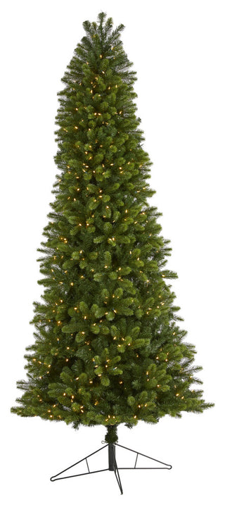 9' Virginia Spruce Faux Xmas Tree W/Multifunction Lights & Bendable Branches
