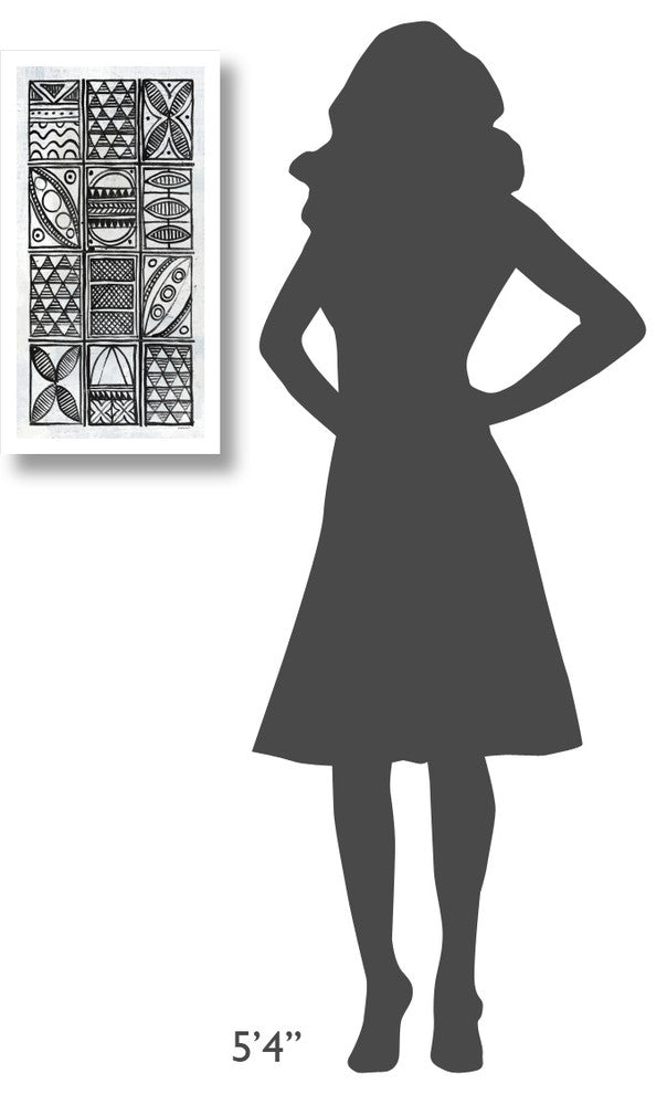 "Patterns of the Amazon VI BW" Digital Paper Print by Kathrine Lovell, 14"x26"