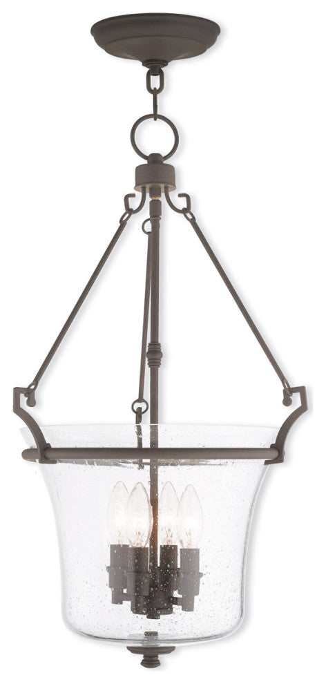 Livex 50406-07 4-Light Bronze Pendant, Bronze