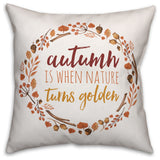 Golden Autumn Throw Pillow, 18"x18"