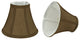 30049-2 Small Bell  Chandelier Clip On Lamp Shade Light Brown 3"x6"x5"