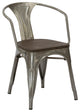 Tucker Metal and Wood Dining Armchairs, Set of 2