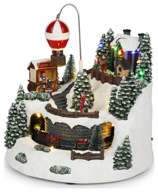 Animated Christmas Village Holiday Tabletop Decor