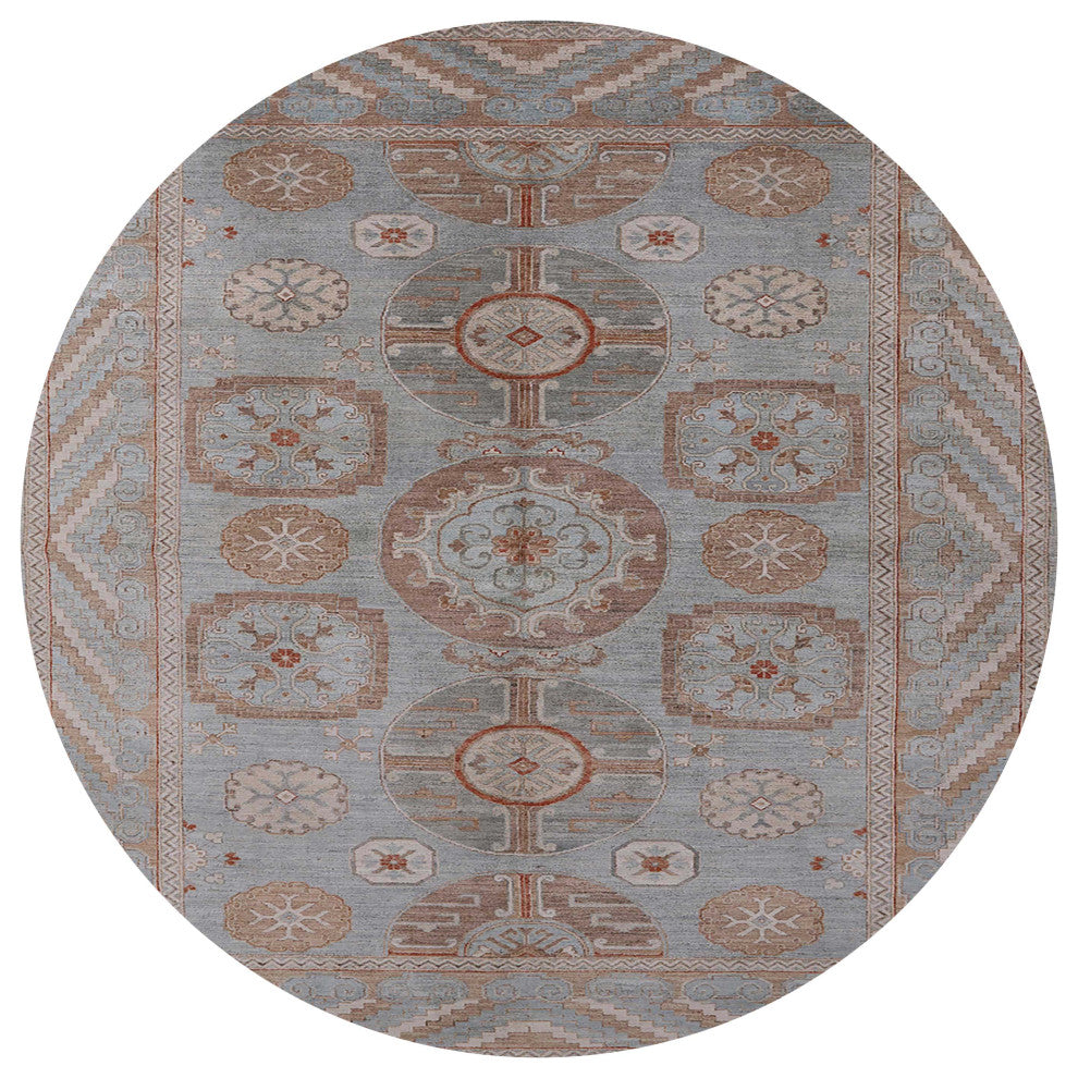 Ahgly Company Indoor Round Mid-Century Modern Area Rugs, 4' Round