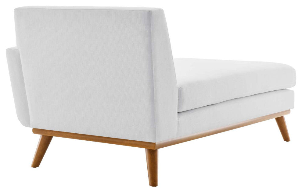 Accent Sofa Chaise Chair, Fabric, White, Modern, Living Lounge Hotel Hospitality