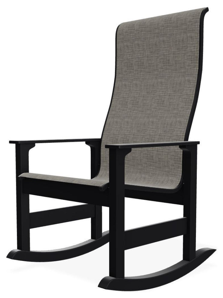 Leeward Sling Outdoor Supreme Rocker, Storm/Black