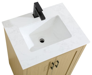 Home Living 24" Single Bathroom Vanity, Honey Brown