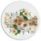 Bunch Of White Chamomiles Watercolor, Flower Disc Metal Wall Art, 23"