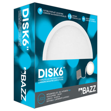 BAZZ 6 Â¼ in. integrated LED Recessed Fixture 3000K