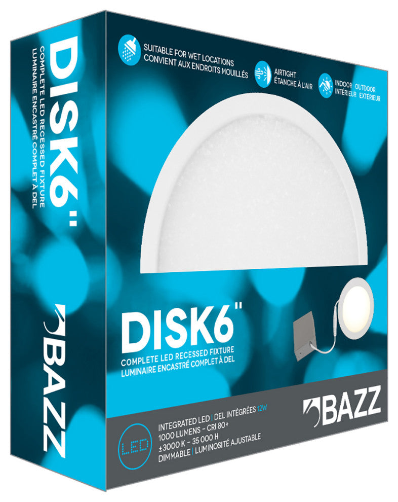 BAZZ 6 Â¼ in. integrated LED Recessed Fixture 3000K