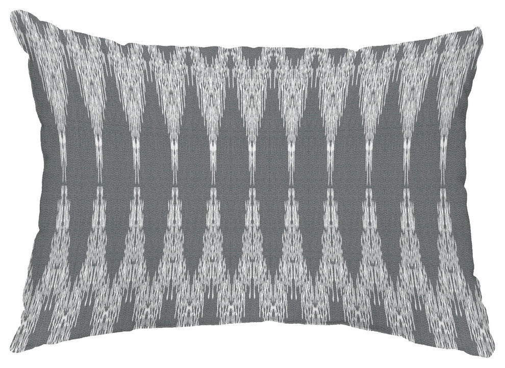 Peace 1 14"x20" Abstract Decorative Outdoor Pillow, Black