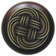 Classic Weave Walnut Wood Knob, Antique-Style Copper