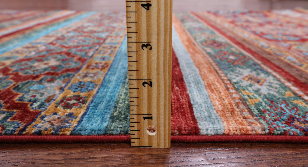 3' 5" X 4' 11" Khorjin Super Kazak Hand-Knotted Rug Q5443