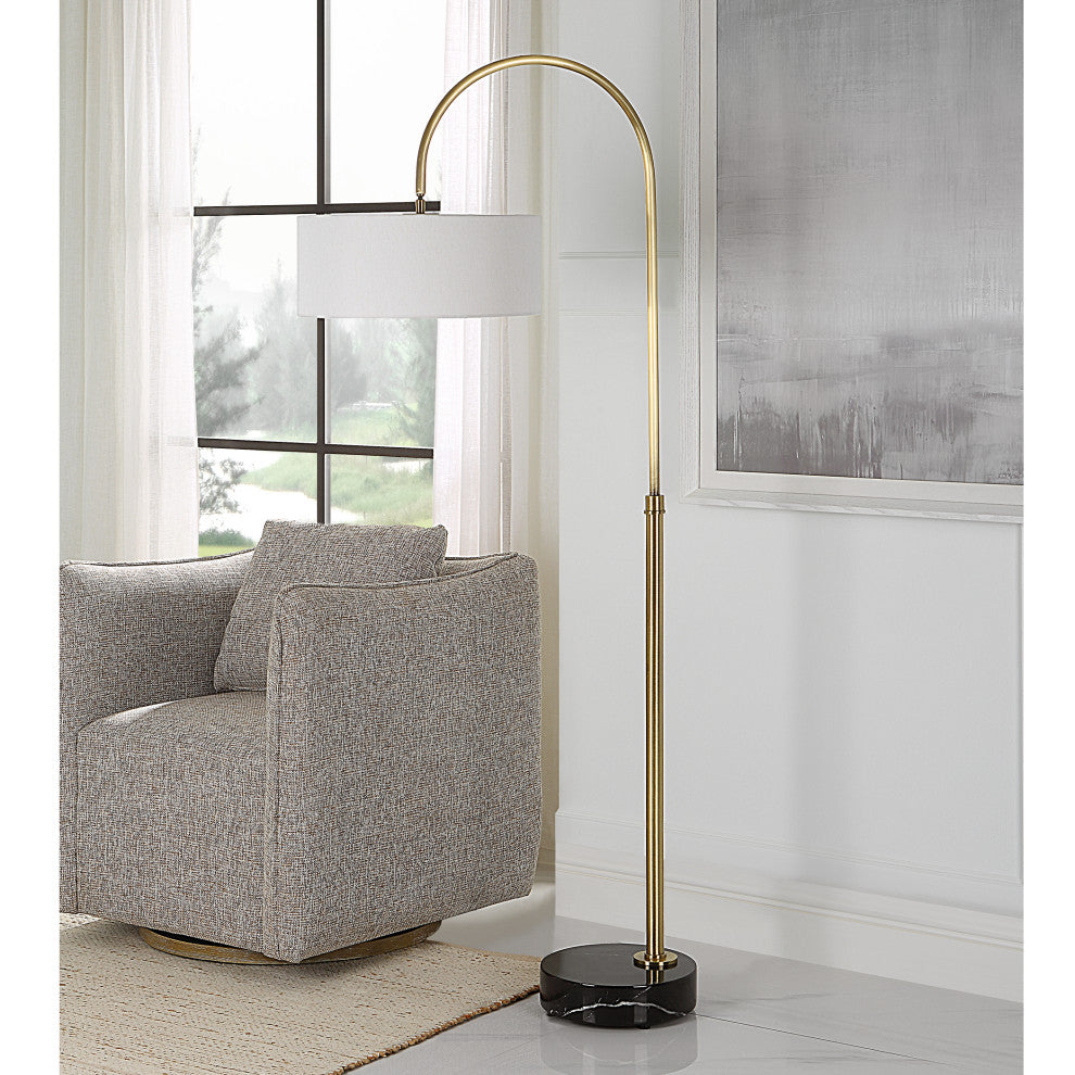 Uttermost Huxford Brass Arch floor lamp