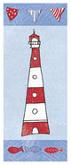 "Coastal Lighthouse I on Blue" Digital Paper Print by Farida Zaman, 26"x62"