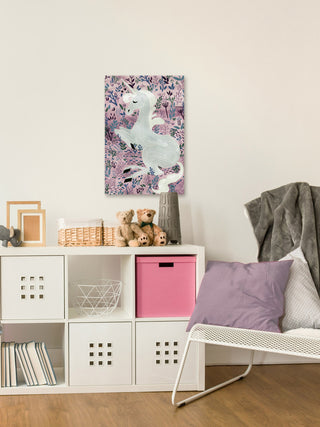 "Silky White" Painting Print on Wrapped Canvas, 30"x45"