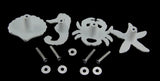 Coastal Sea Life 4 Piece Cast Iron Drawer Pull Or Cabinet Knob Set