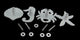 Coastal Sea Life 4 Piece Cast Iron Drawer Pull Or Cabinet Knob Set