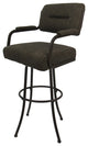 Swivel Counter Metal Bar Stool, Sanora Brown - Coffee, 34"