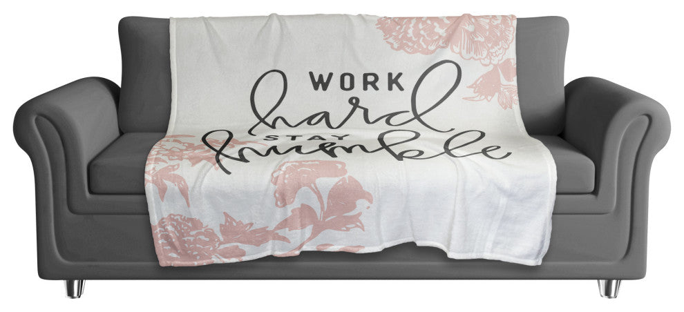Work Hard Stay Humble 50x60 Coral Fleece Blanket