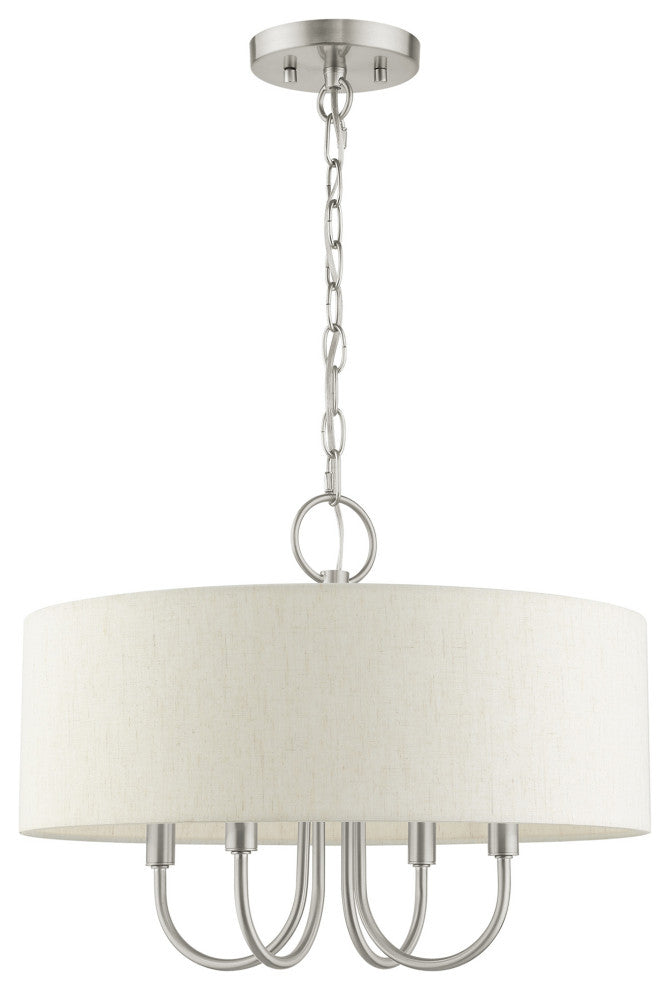 Brushed Nickel Transitional, Pendant Chandelier