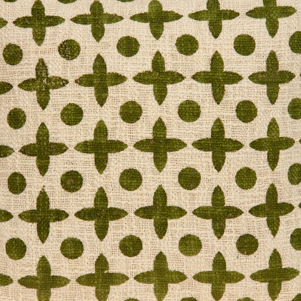Sitara Transitional Beige Printed Pillow Cover With Poly Insert