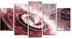 Crystal Rotating Flying Saucer, Large Floral Canvas Art Print, 60"x32", 5 Panels