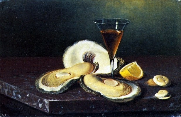 Andrew H. Way Still Life With Oysters, 18"x27" Wall Decal