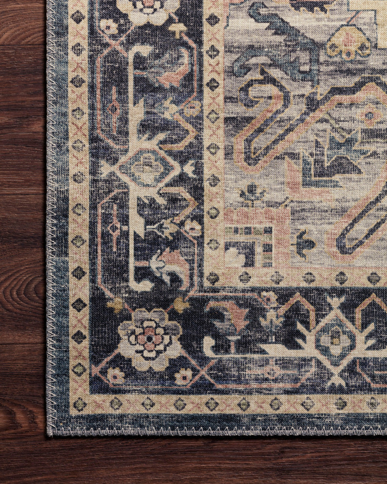 Loloi II Printed Hathaway Navy/Multi Area Rug, 3'6"x5'6"