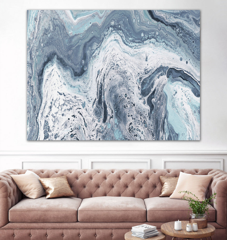 Calm Sea Abstract - 72 x 54 by Julie DeRice