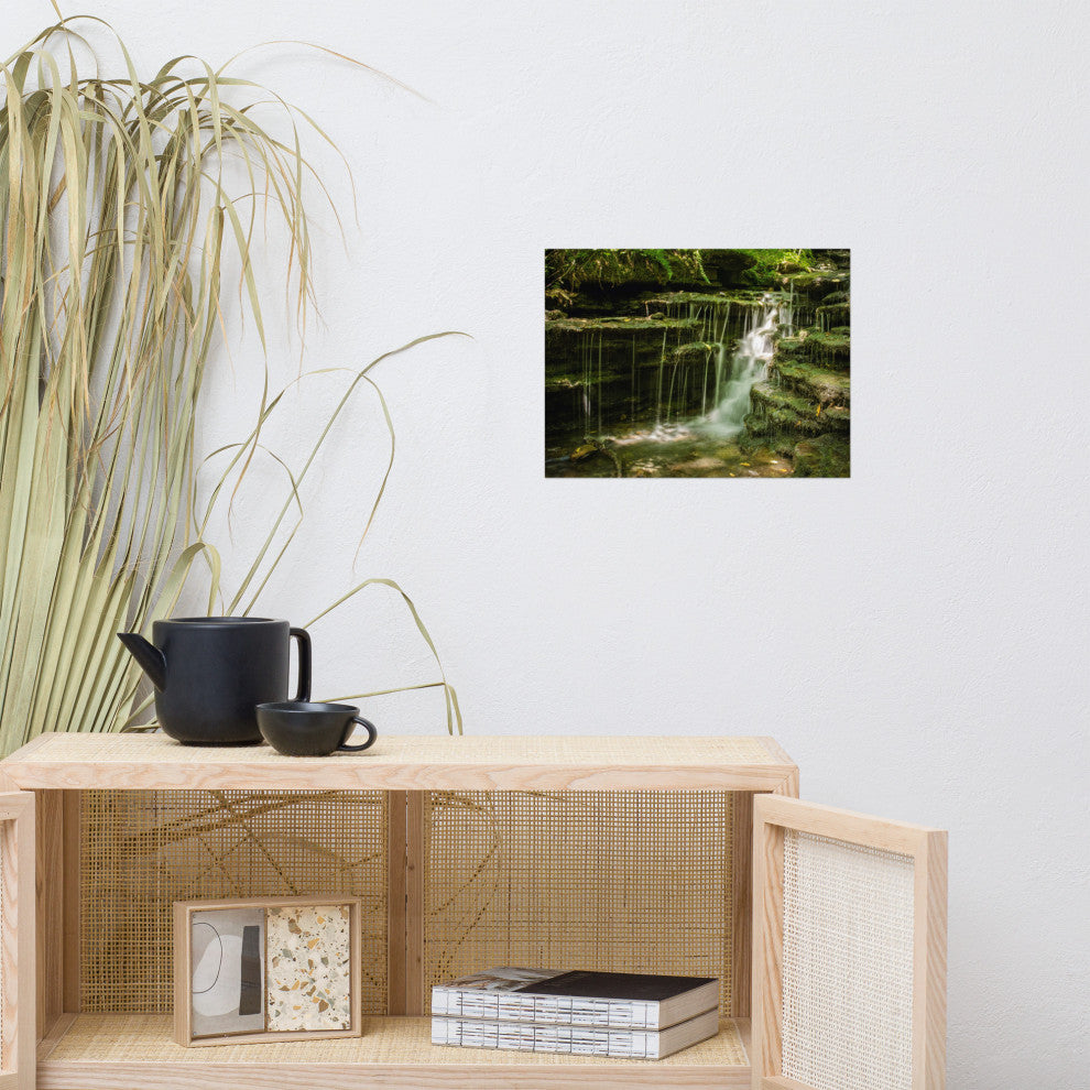 Pixley Falls 1 Landscape Photo, Waterfall Unframed Wall Art Print, 12" X 16"