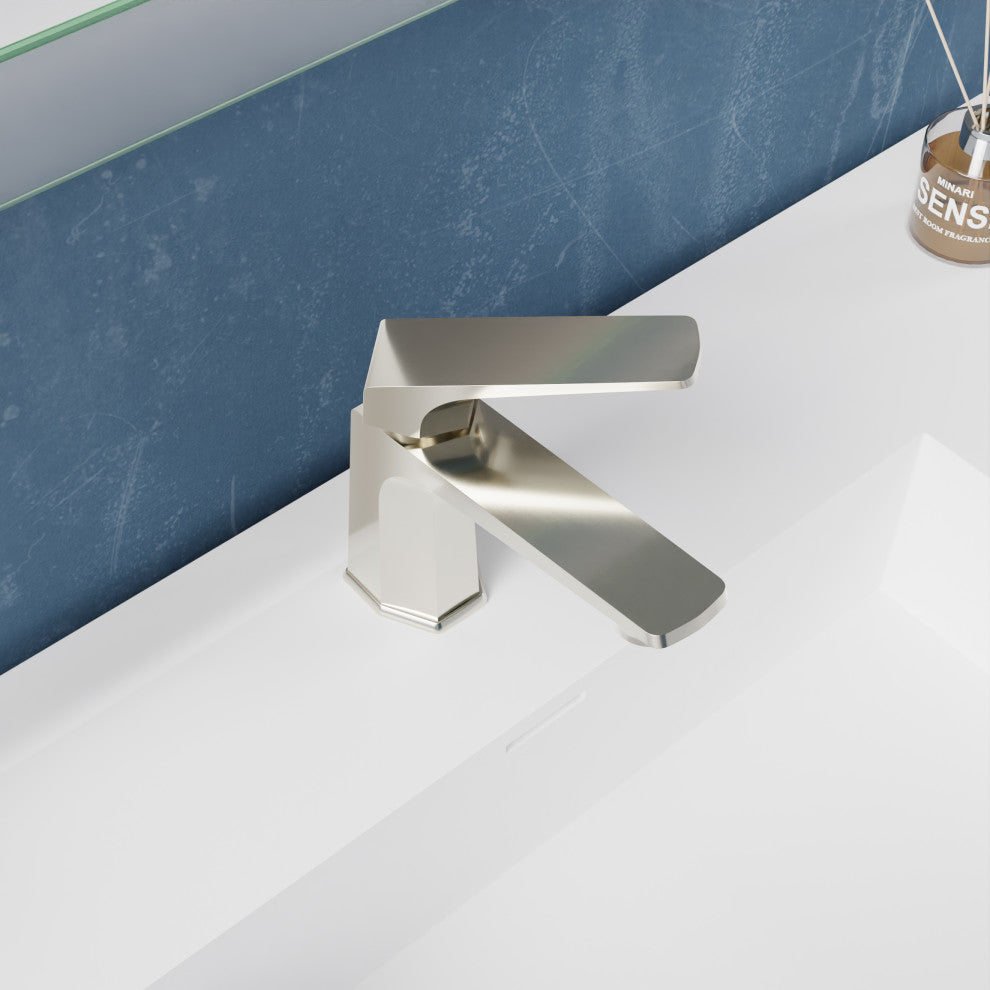 1-Handle Bathroom Faucet, Brushed Nickel