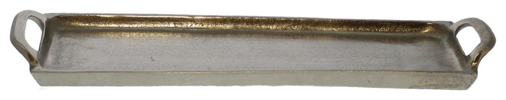 Jumbo Silver Narrow Rectangular Tray