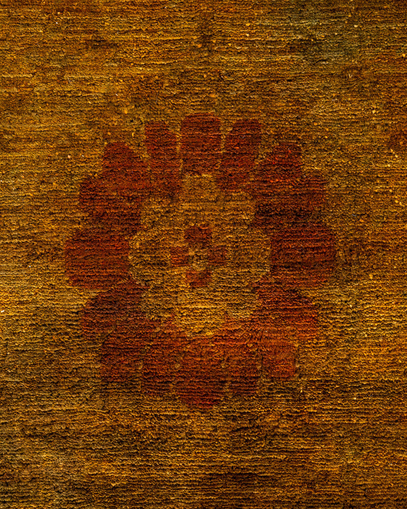 Fine Vibrance, One-of-a-Kind Hand-Knotted Area Rug Yellow, 6' 3" x 8' 8"