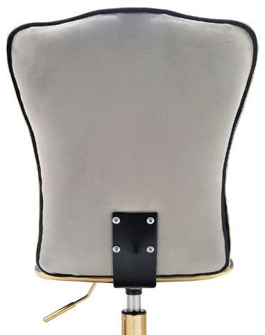 Elise Tufted Vanity Chair, Cool Gray