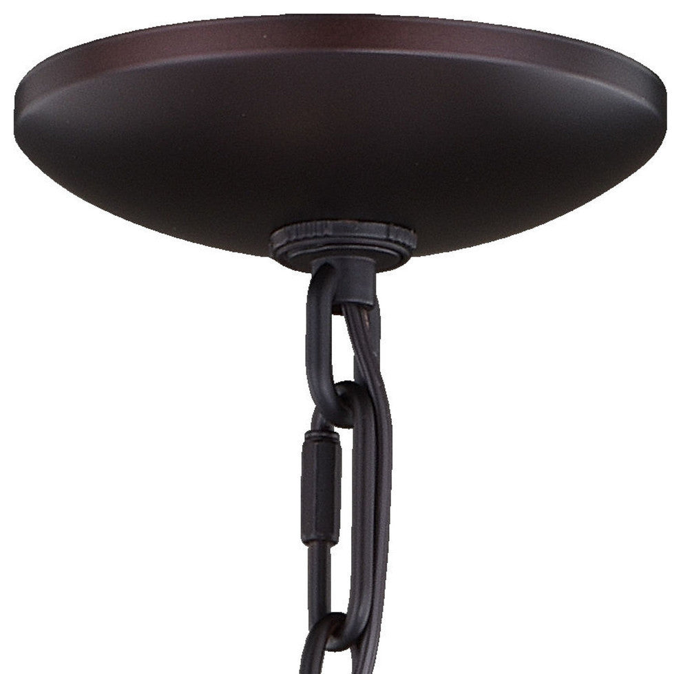 Georgetown 6-Light Chandelier Vintage Ash with Oil Burnished Bronze