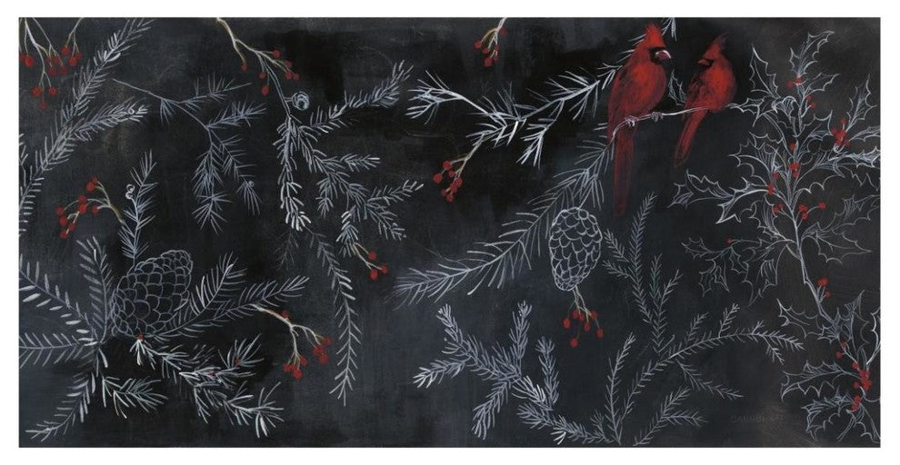 "Cardinal Chalkboard" Digital Paper Print by Danhui Nai, 62"x32"