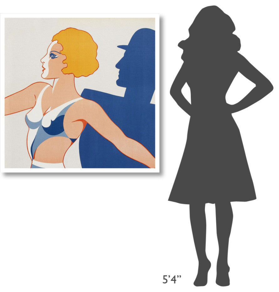 "Vintage Film Posters: Tango Movies "Tangoflickan" - Detail" Print, 38"x38"