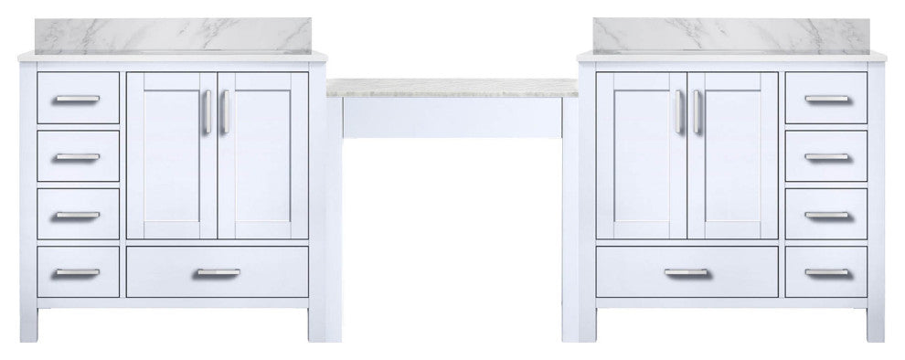 Lexora Coraline Double Bath Vanity White 102 Vanity With Countertop