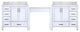 Lexora Coraline Double Bath Vanity White 102 Vanity With Countertop