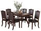 Benzara BM171286 Newfangled Rubber Wood Dining Table, Espresso
