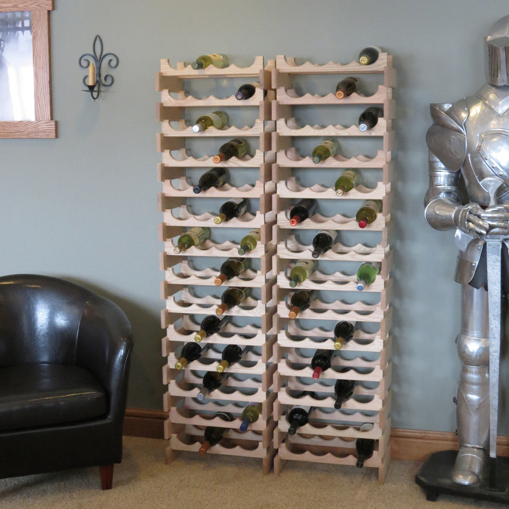 12 Bottle Dakota Wine Rack, Unfinished