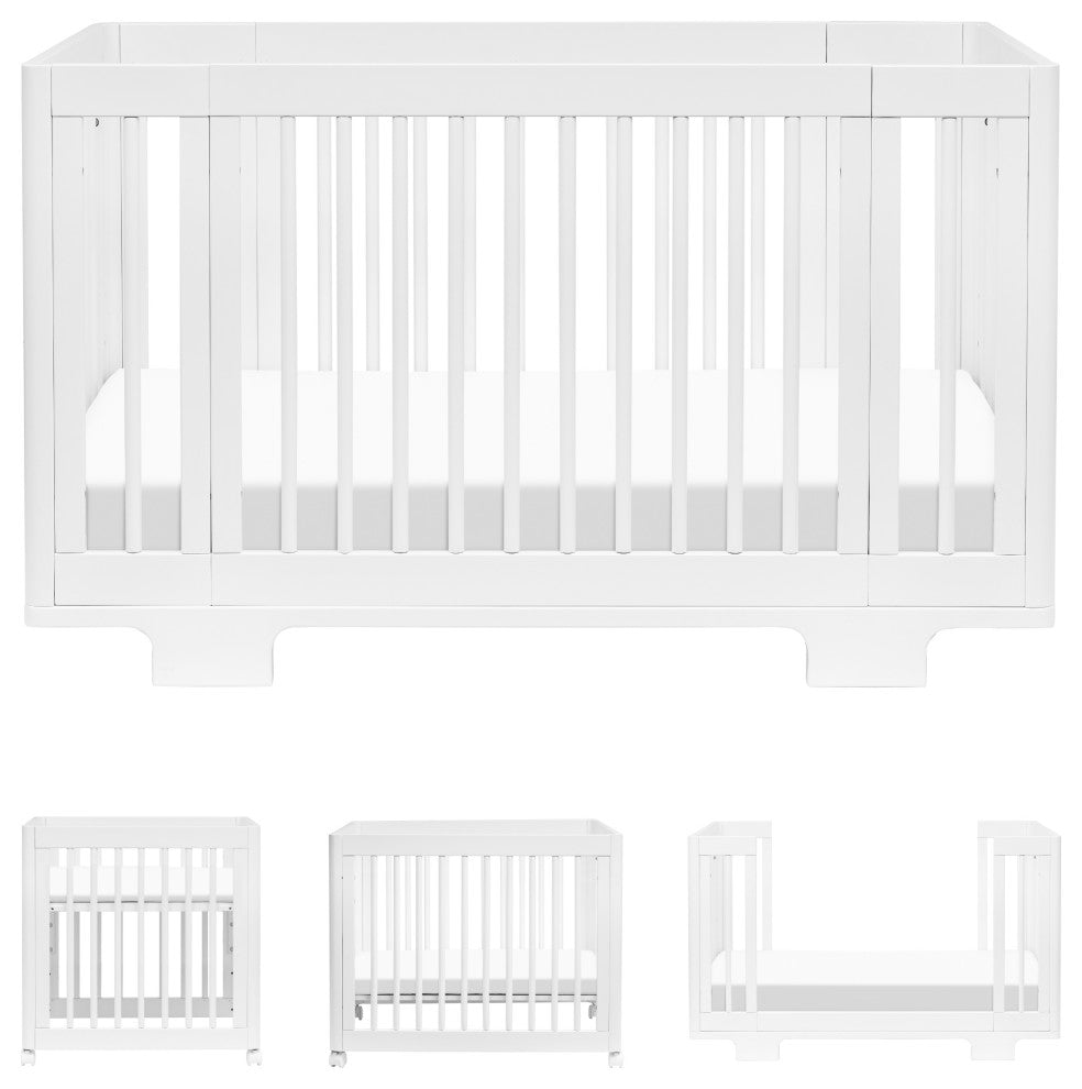 Yuzu 8-in-1 Convertible Crib With All-Stages Conversion Kits, White